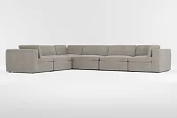 Destin Victory Gray Fabric 6-piece Modular Sectional