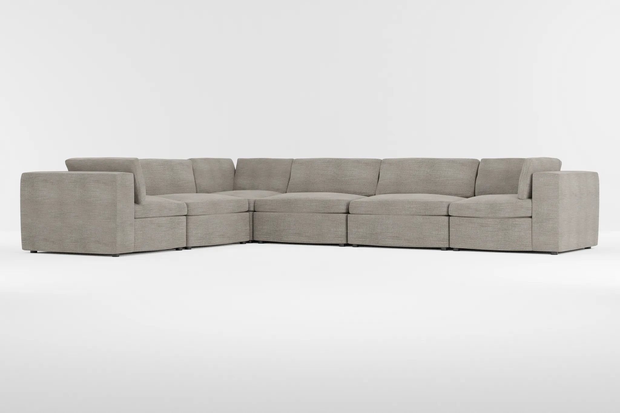 Destin Victory Gray Fabric 6-piece Modular Sectional