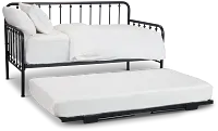Rory Black Metal Trundle Daybed