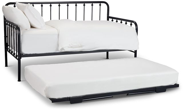 Rory Black Metal Trundle Daybed (2)