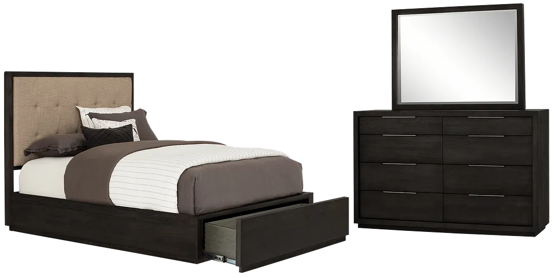 Madden Dark Tone Platform Storage Bedroom