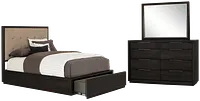 Madden Dark Tone Platform Storage Bedroom
