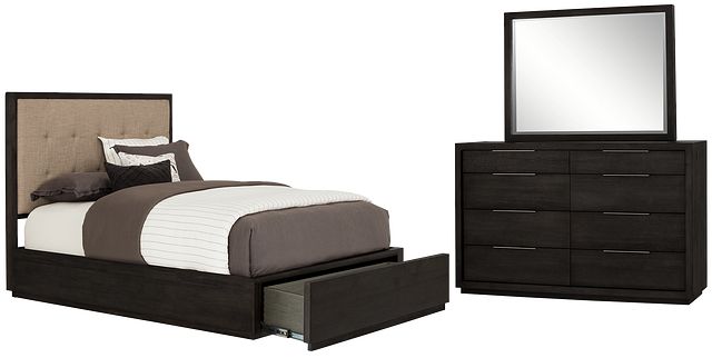 Madden Dark Tone Platform Storage Bedroom