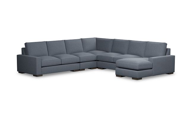 Edgewater Victory Dark Blue Large Right Chaise Sectional