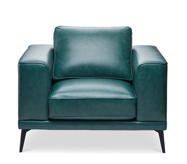 turquoise leather chair