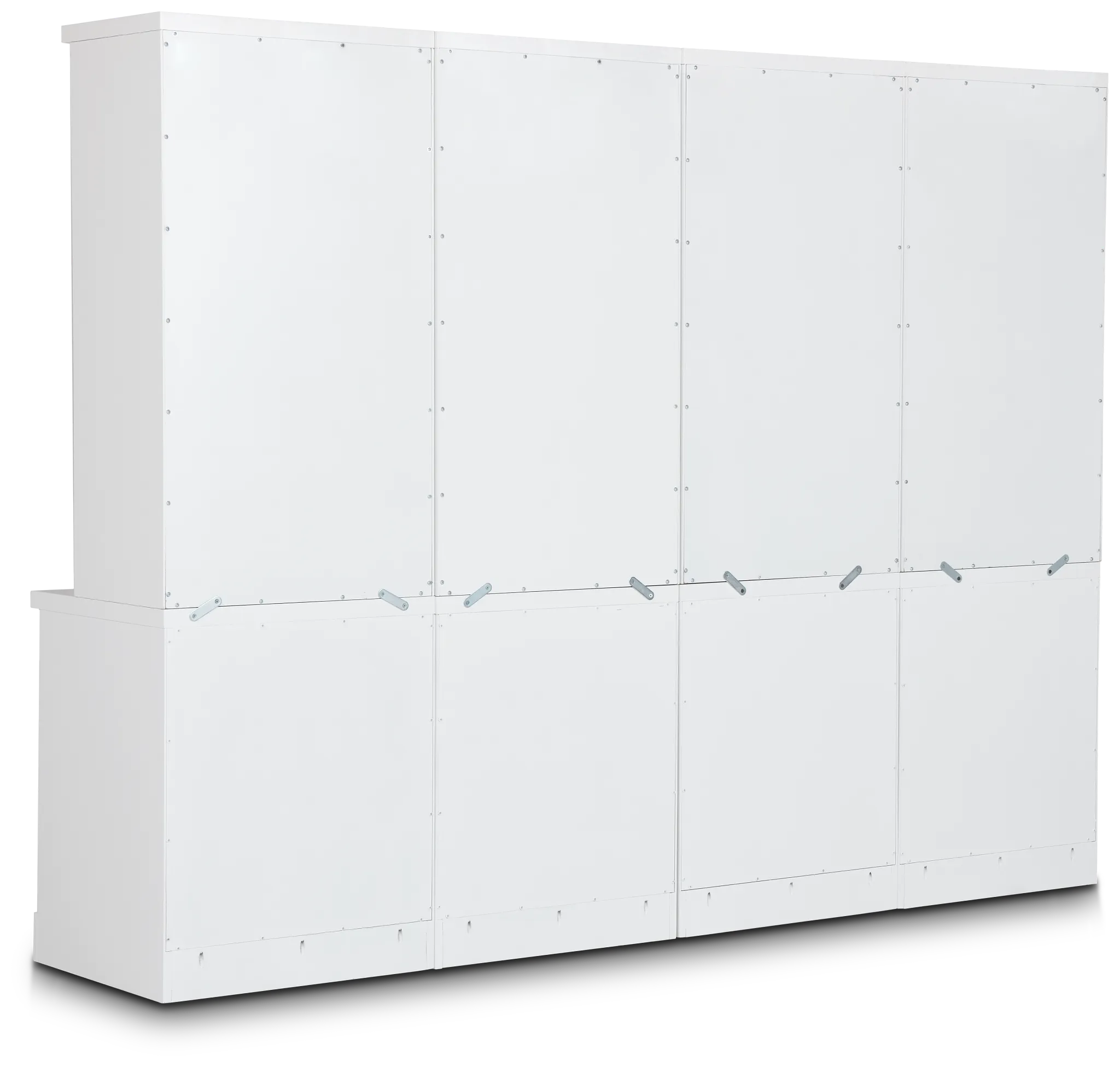 Newport White Drawer Bookcase Wall