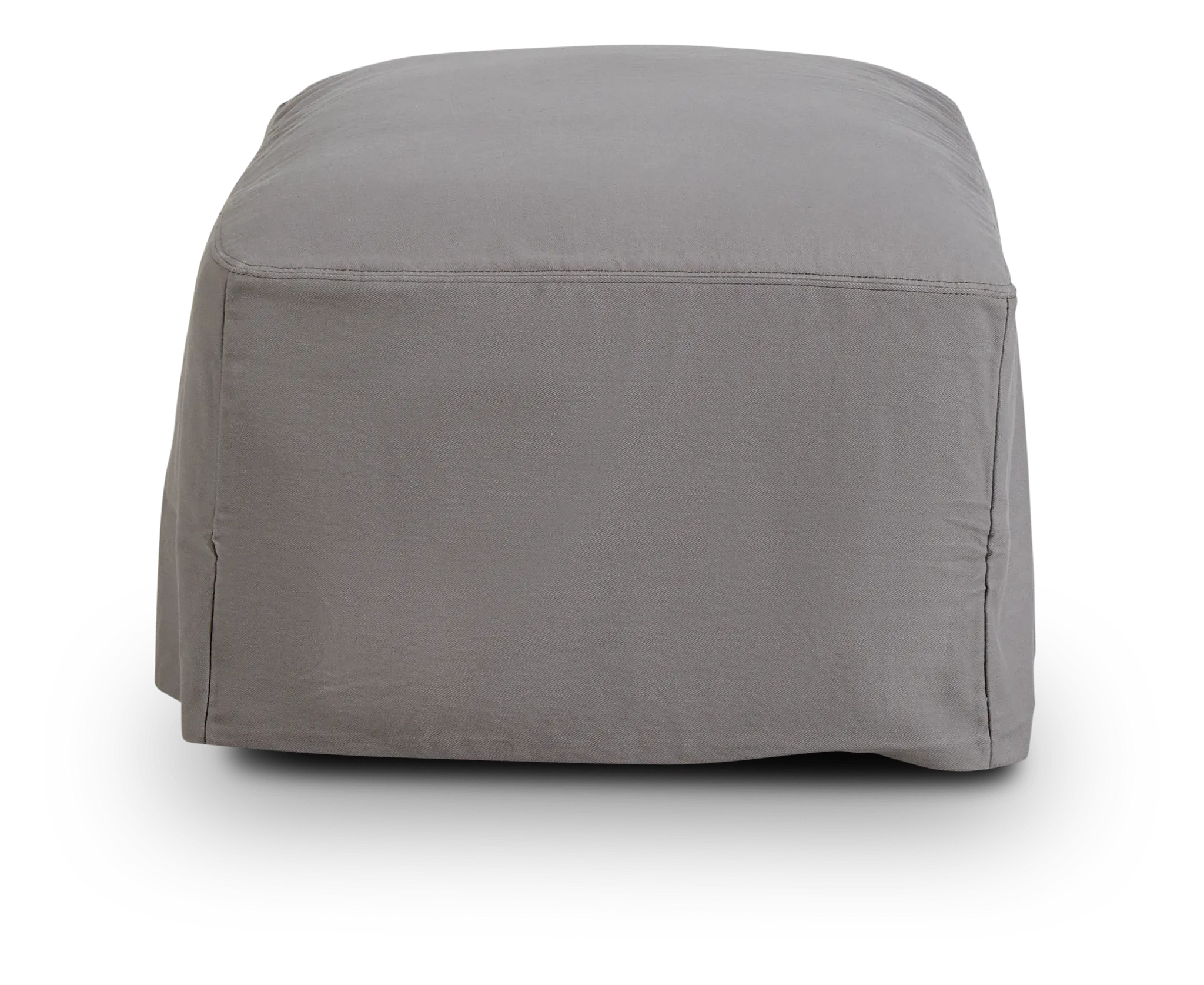 Delilah Gray Fabric Ottoman