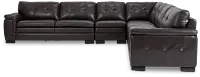 Braden Dark Brown Leather Large Two-arm Sectional