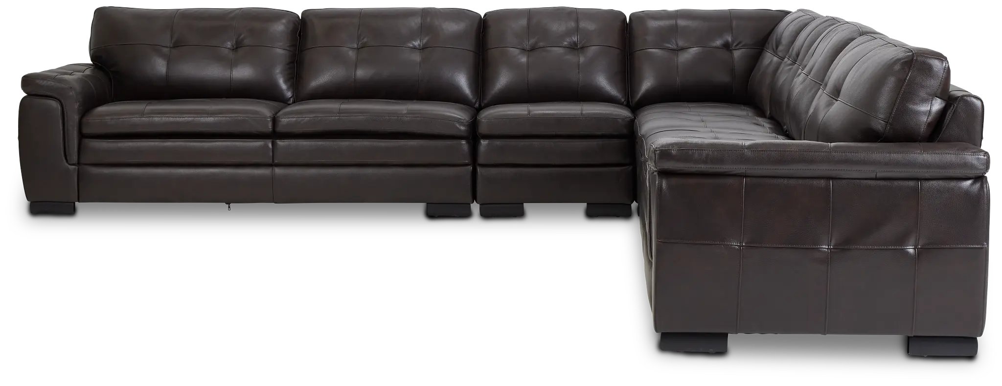 Braden Dark Brown Leather Large Two-arm Sectional Braden Dark Brown Leather Large Two-arm Sectional
