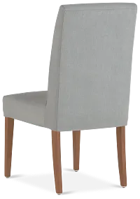 Destination Light Gray Short Slipcover Chair With Light Tone Leg