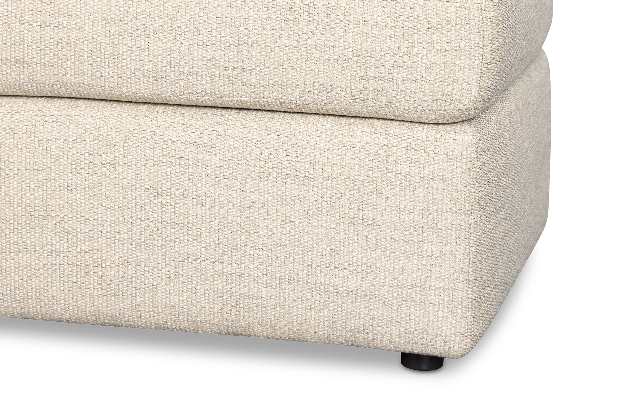 Maxwell Light Gray Fabric Ottoman
