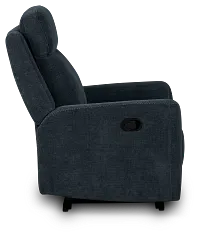 Dean Dark Blue Fabric Recliner