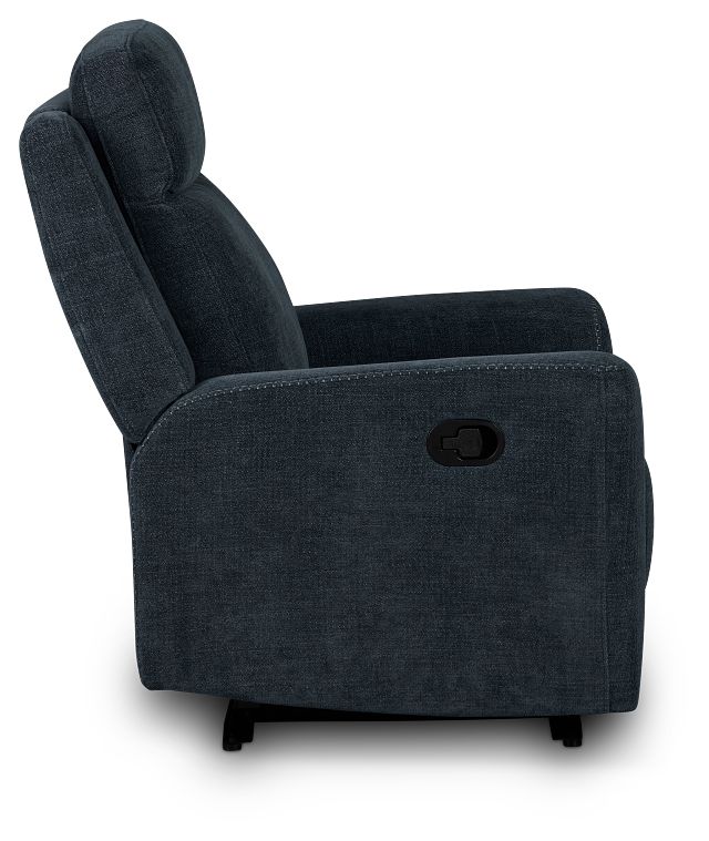 Dean Dark Blue Fabric Recliner