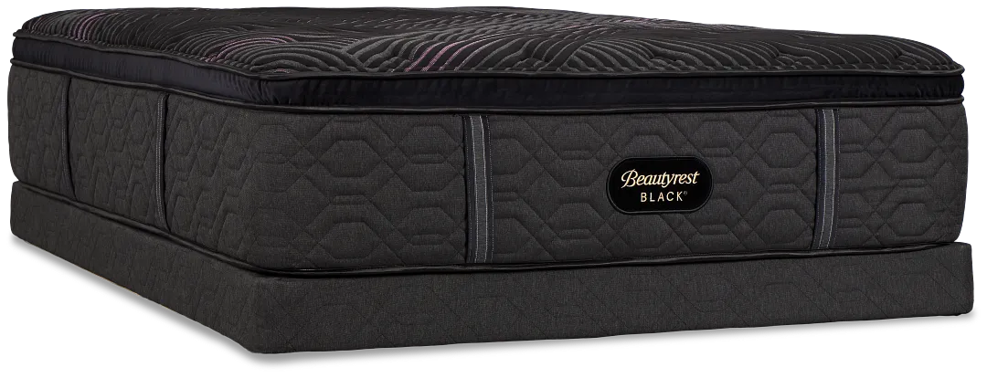 Beautyrest Black Series Two Plush Pillow Top Low-profile Mattress Set