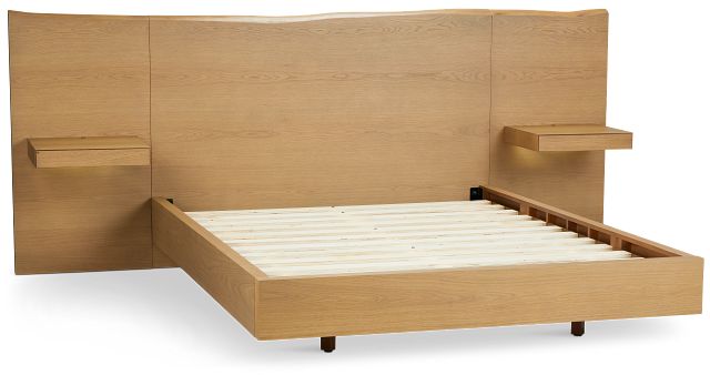 Haven Light Tone Spread Bed W/ Two Nightstands