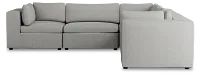 Destin Sutton Gray Fabric 5-piece Modular Sectional
