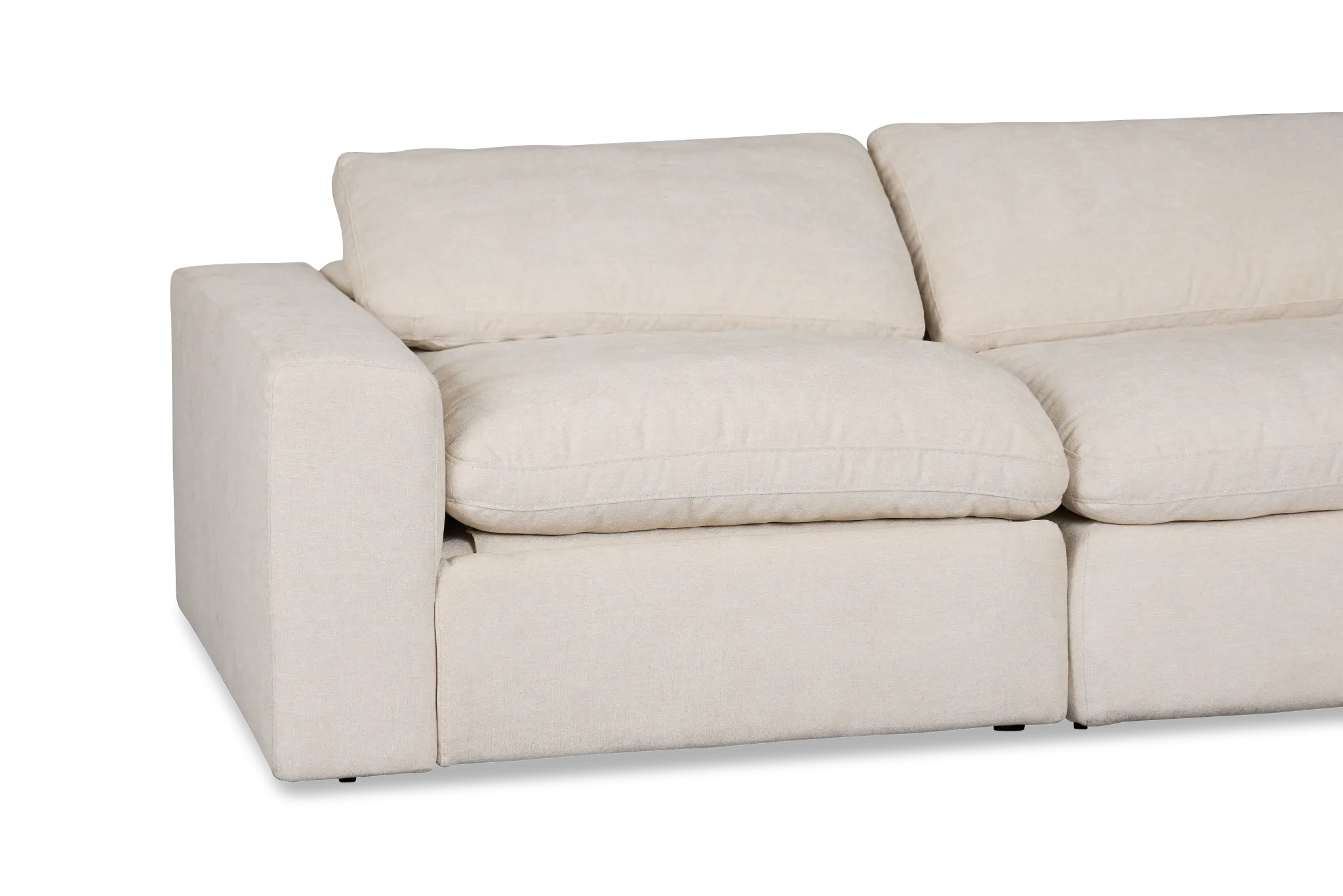 Drift Light Beige Fabric Small Right Bumper Power Reclining Sectional Drift Light Beige Fabric Small Right Bumper Power Reclining Sectional