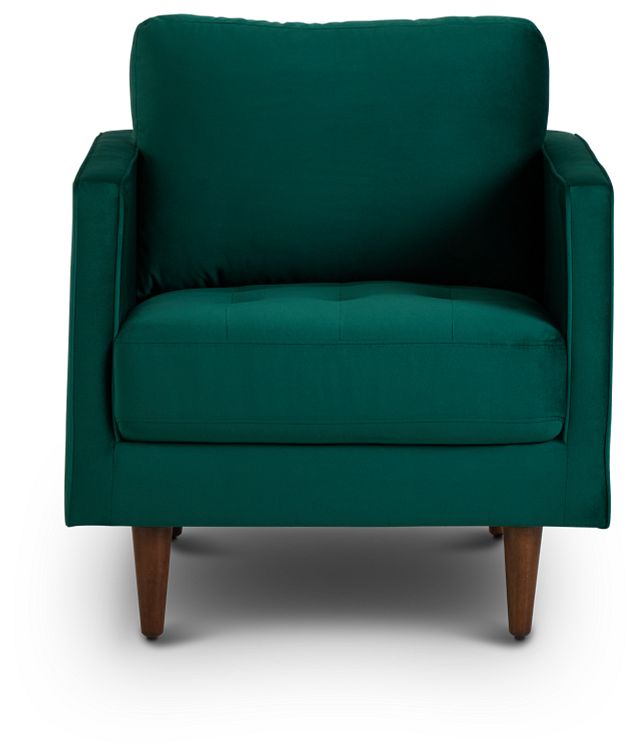 Luna Dark Green Velvet Chair (2)