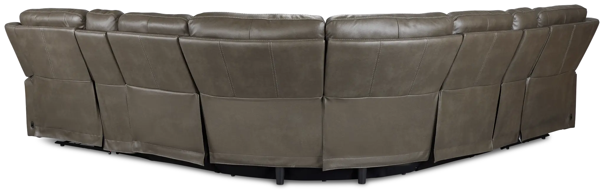 Jayden Gray Micro Large Dual Power Reclining Two-arm Sectional Jayden Gray Micro Large Dual Power Reclining Two-arm Sectional
