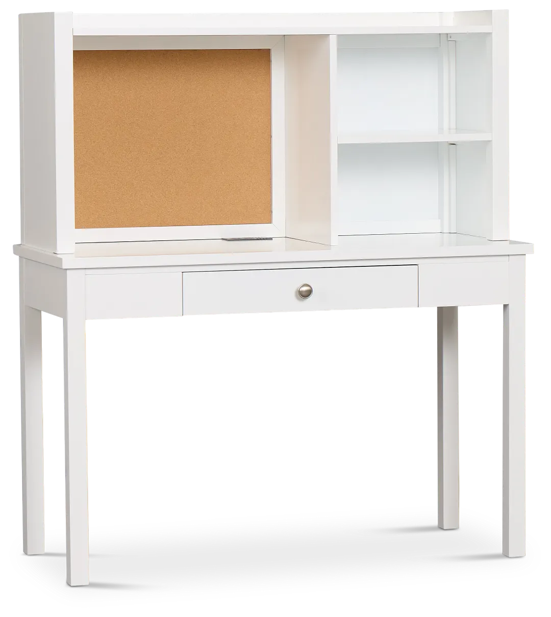 Charleston White 1-drawer Desk & Hutch
