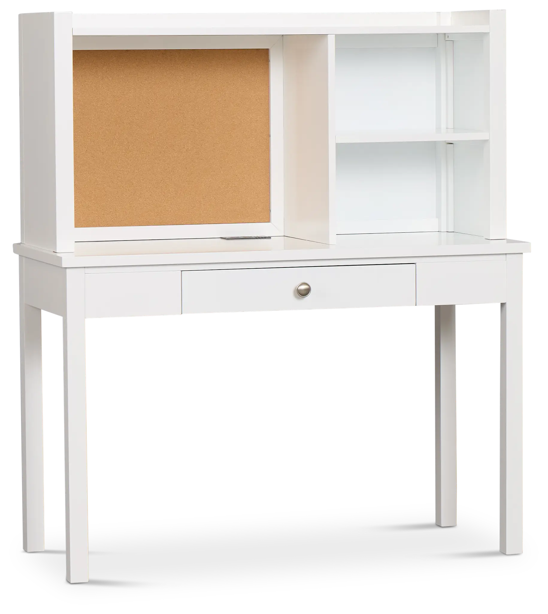 Charleston White 1-drawer Desk & Hutch Charleston White 1-drawer Desk & Hutch