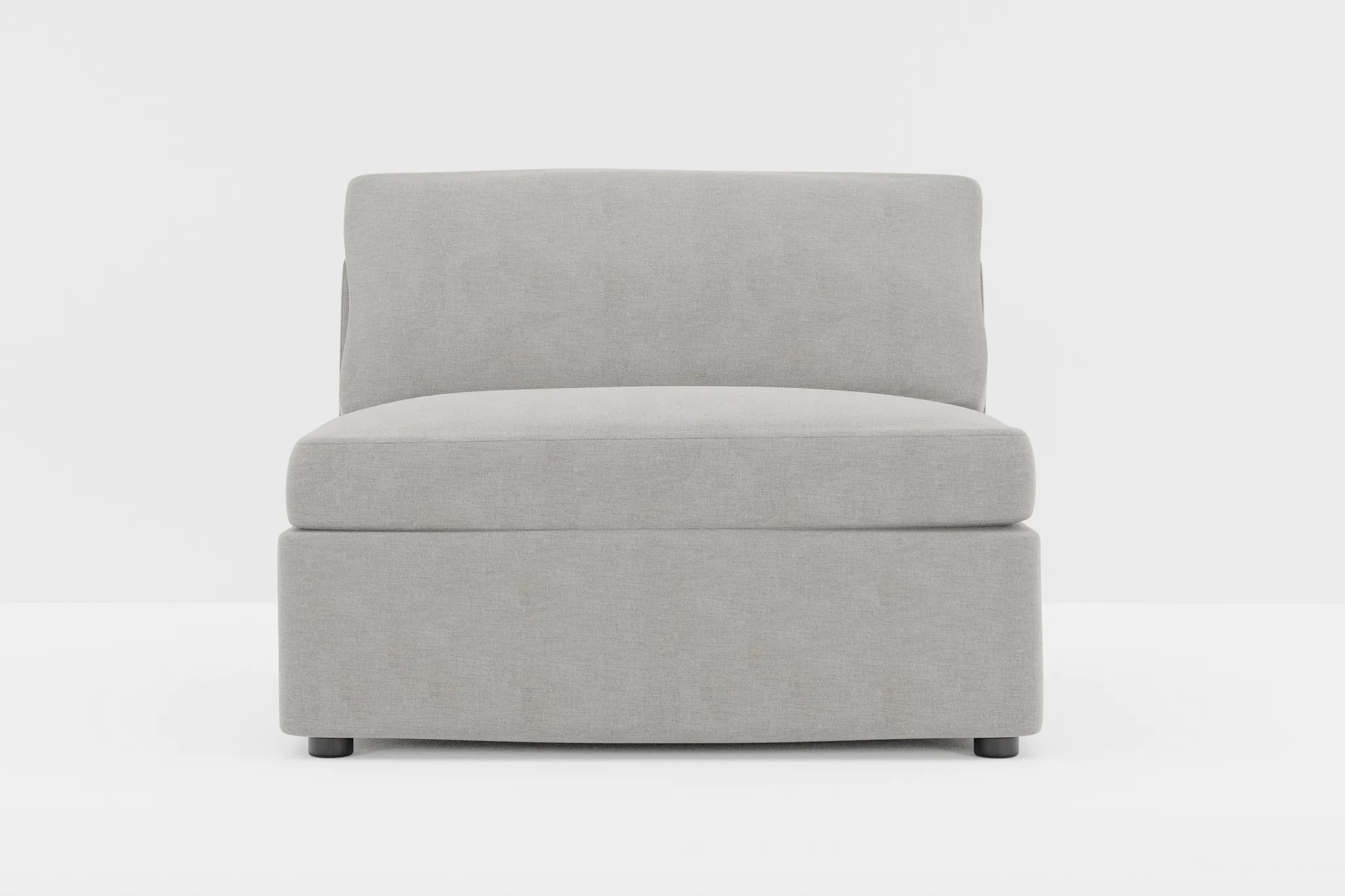 Destin Maguire Gray Fabric Armless Chair