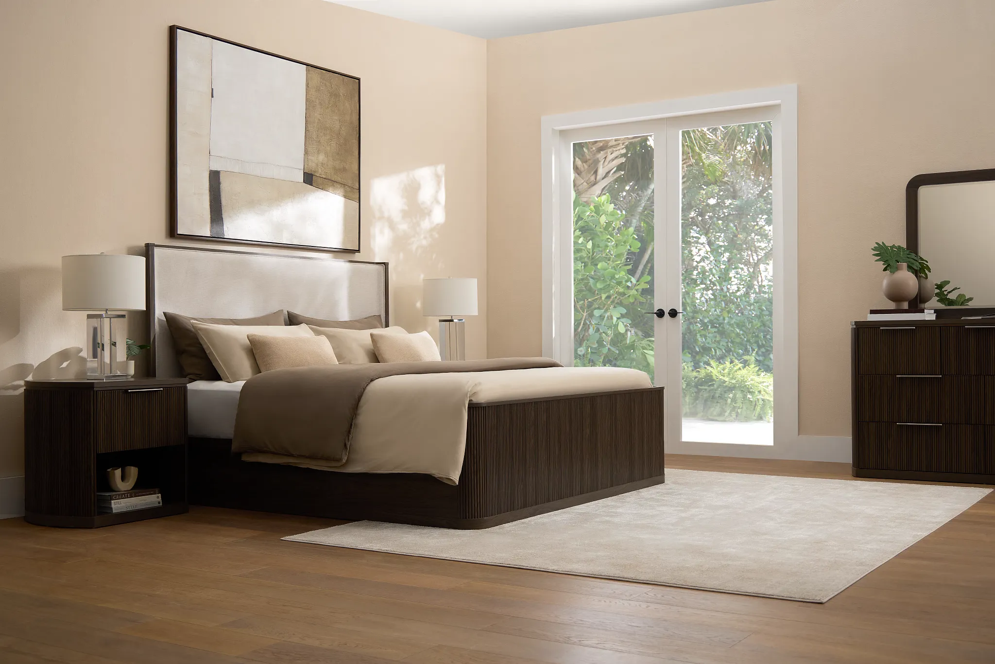 Camden Dark Tone Uph Panel Bed