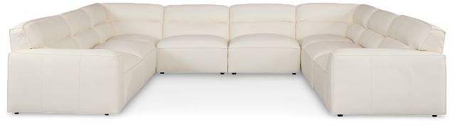 Blanca White Leather 8-piece Modular Sectional