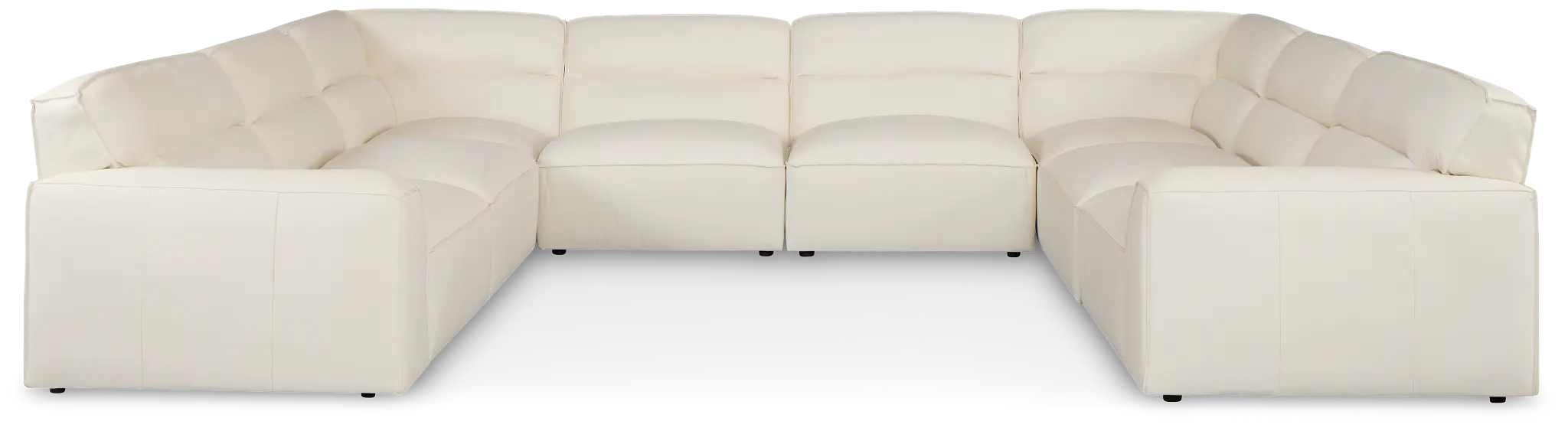 Blanca White Leather 8-piece Modular Sectional Blanca White Leather 8-piece Modular Sectional