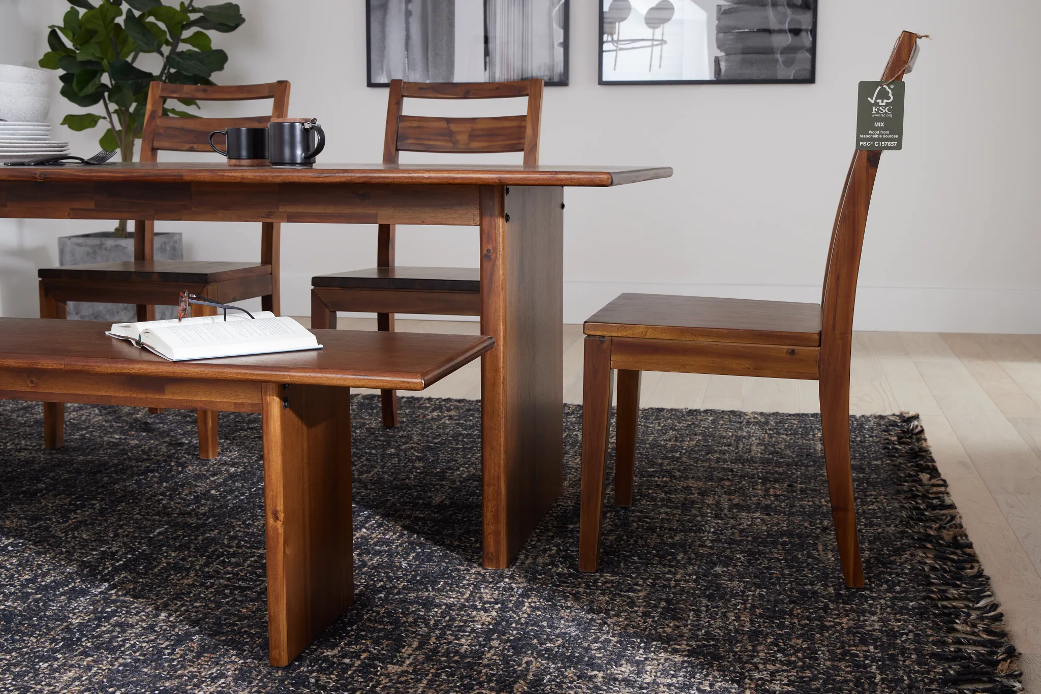 Bowery Dark Tone Rectangular Table