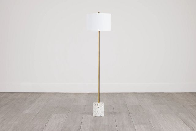 Miles White Terrazzo Floor Lamp