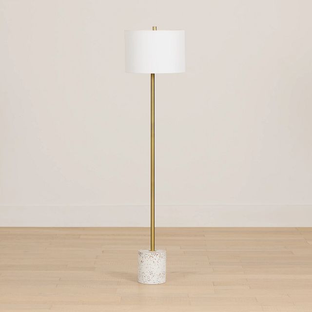 Miles White Terrazzo Floor Lamp