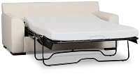 Sinclair Light Beige Fabric Memory Foam Sleeper