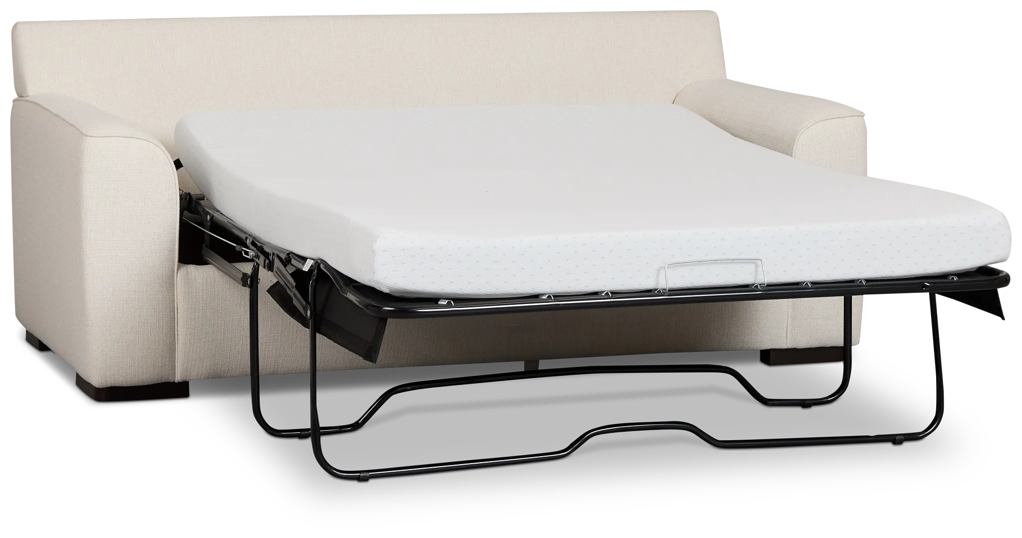 Sinclair Light Beige Fabric Memory Foam Sleeper