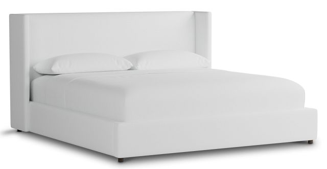 Captiva Suave White 48" Upholstered Shelter Bed