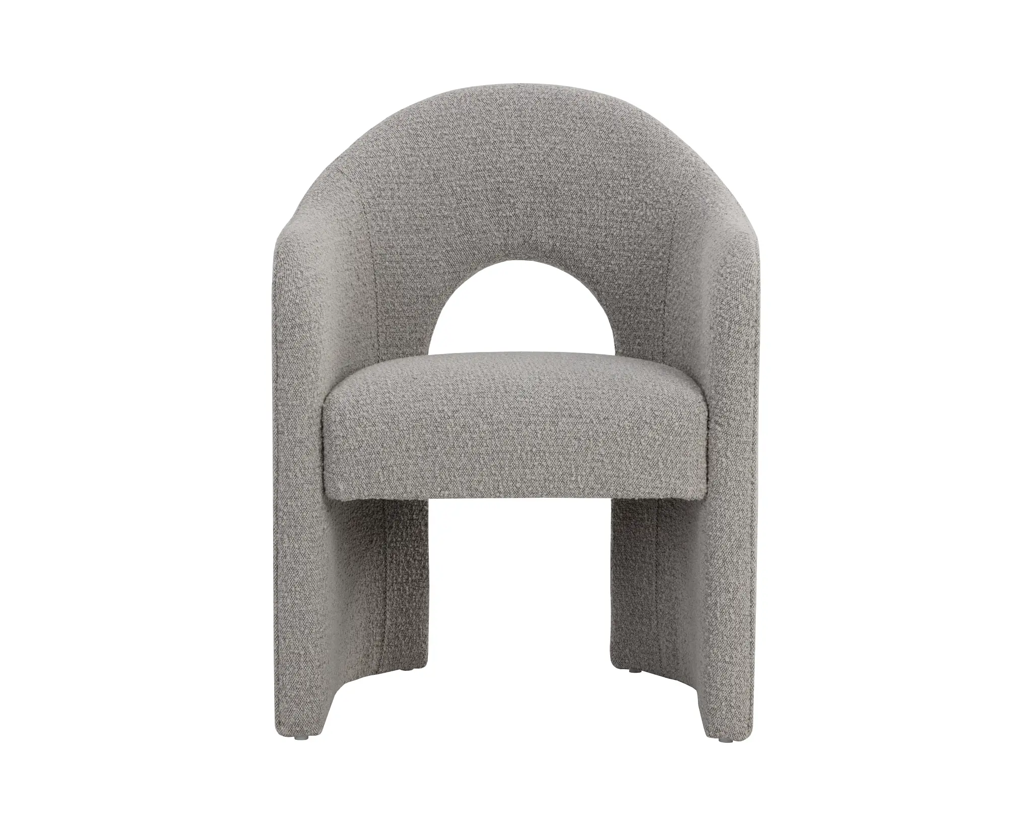 Callan Gray Curved Upholstered Arm Chair Callan Gray Curved Upholstered Arm Chair