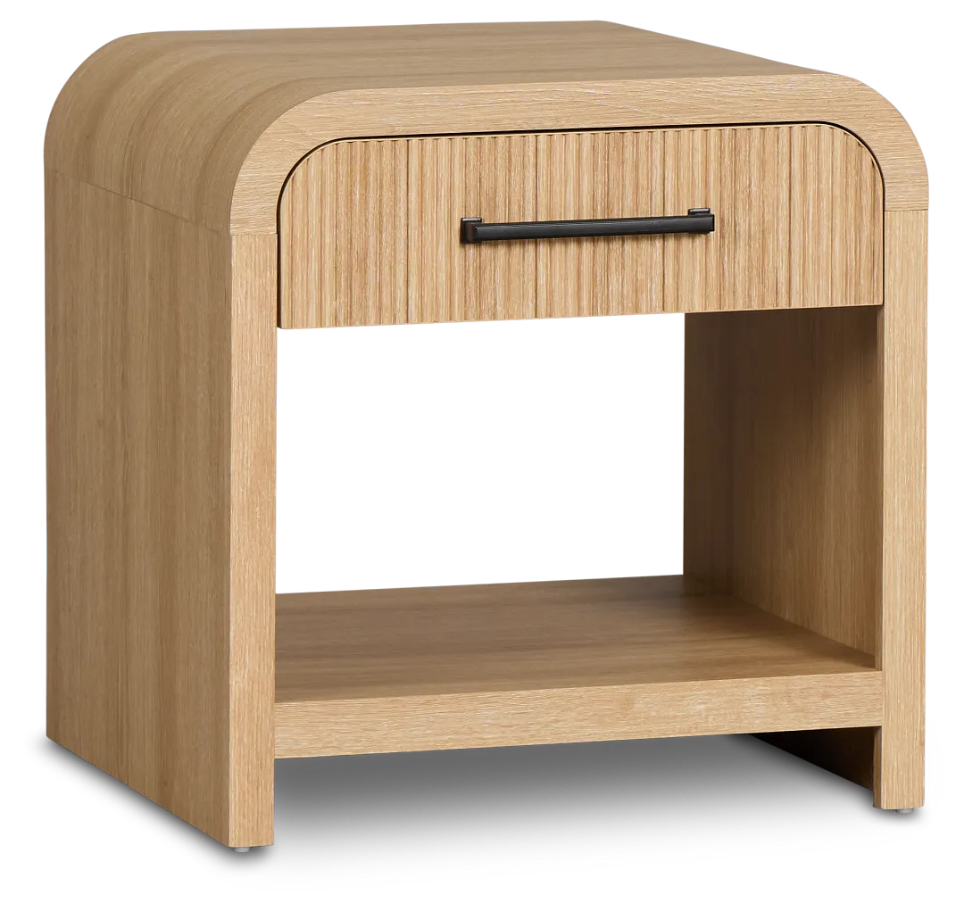 Lyndie Light Tone Drawer Square End Table