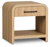 Lyndie Light Tone Drawer Square End Table