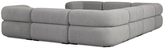 Celeste Light Gray Fabric 8-piece Modular Sectional
