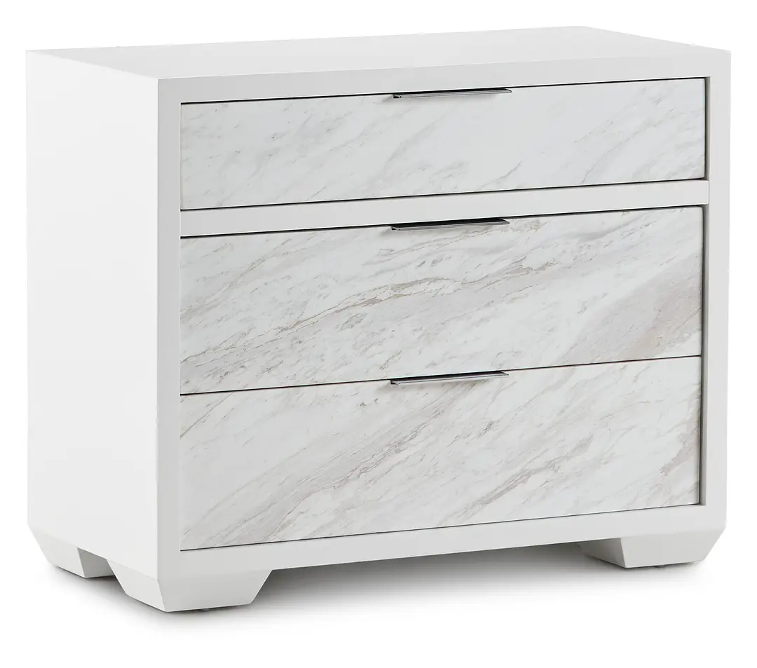 Ocean Drive White Marble Nightstand Ocean Drive White Marble Nightstand