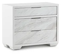 Ocean Drive White Marble Nightstand
