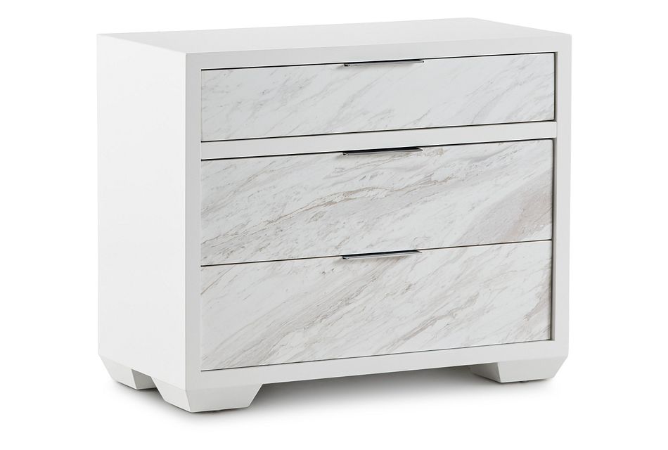 Ocean Drive White Marble Nightstand Bedroom Nightstands City Ocean Drive White Marble Nightstand