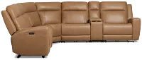 Colton Brown Micro Medium Triple Power 2-arm Sectional