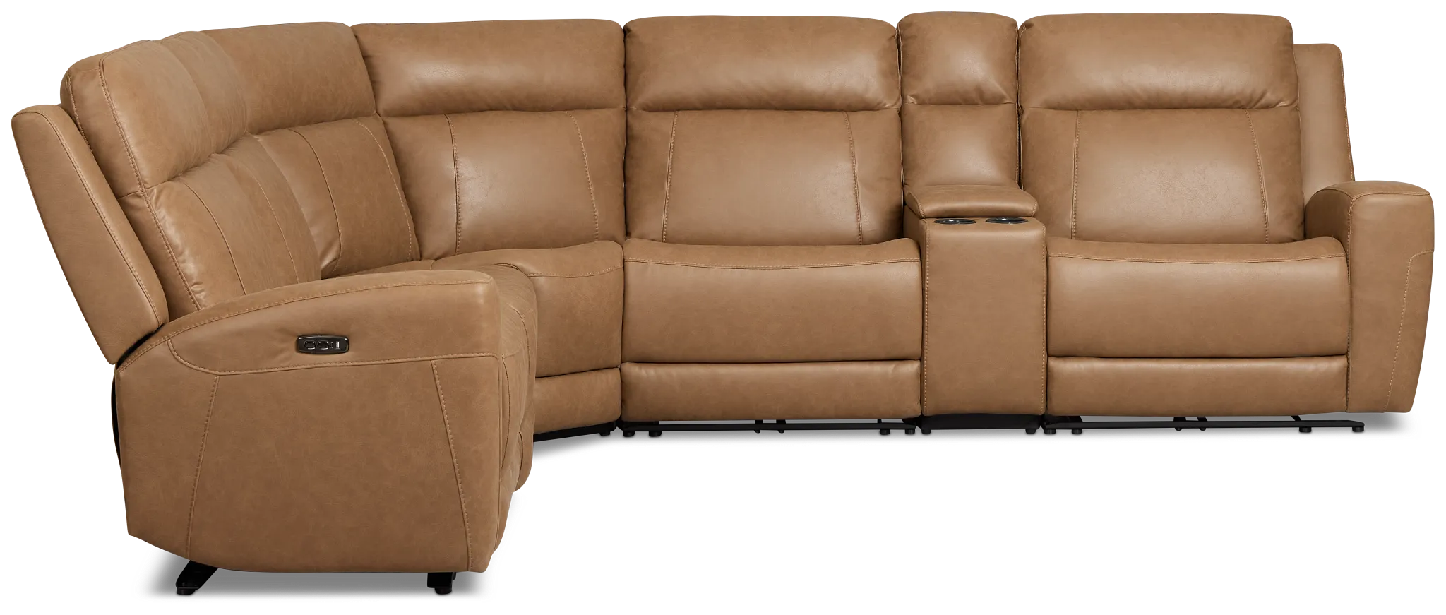 Colton Brown Micro Medium Triple Power 2-arm Sectional