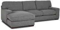 Veronica Dark Gray Down Left Chaise Sectional