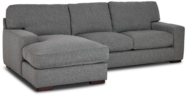 Veronica Dark Gray Down Left Chaise Sectional