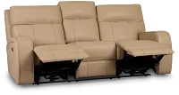 Rhett Taupe Micro Power Reclining Sofa