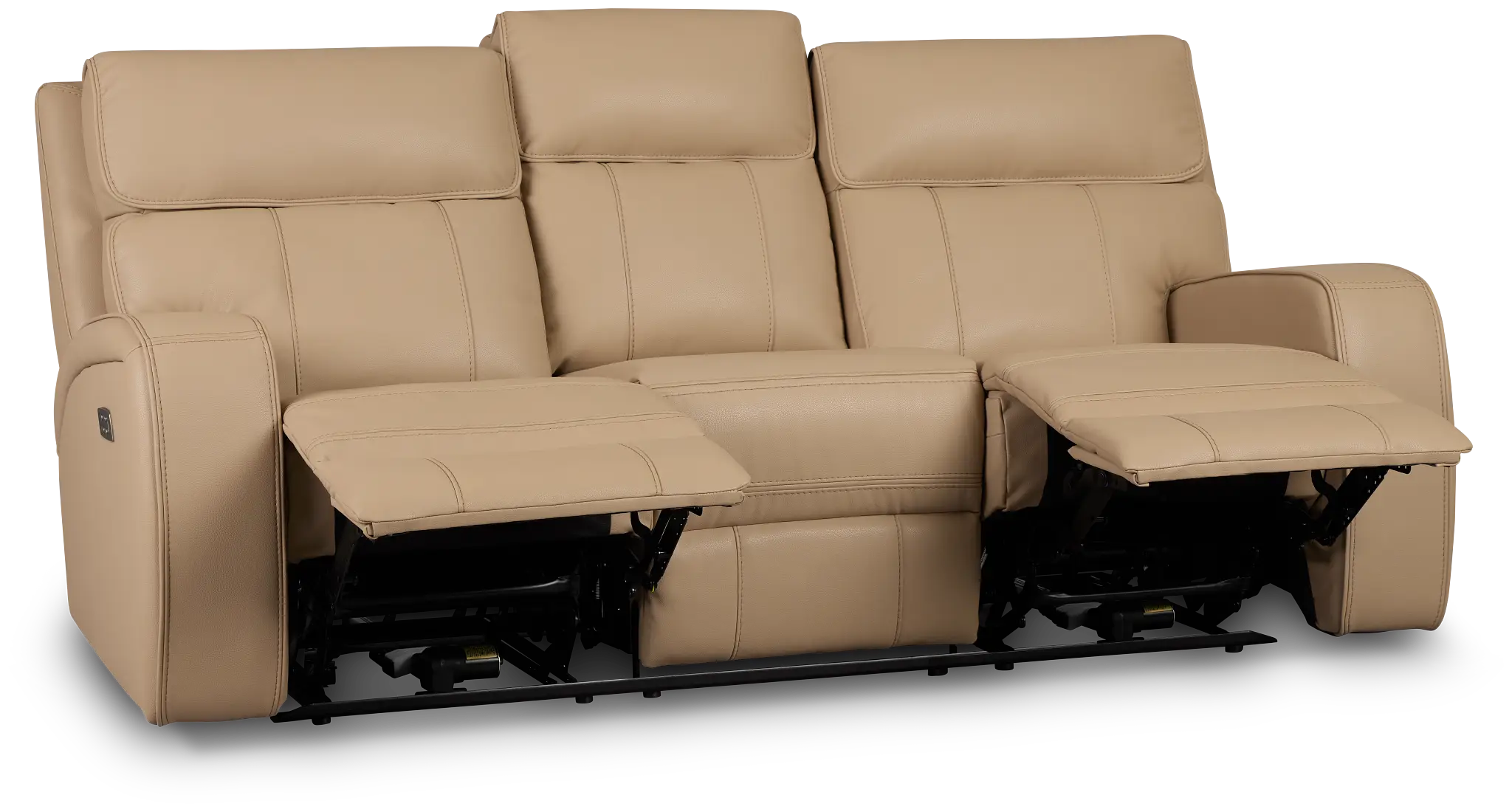 Rhett Taupe Micro Power Reclining Sofa Rhett Taupe Micro Power Reclining Sofa