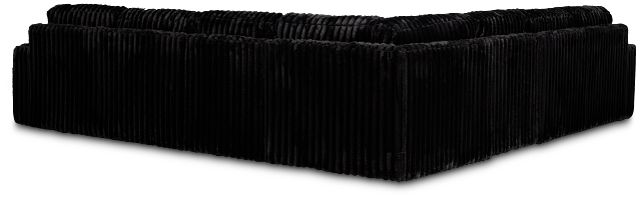 Teddy Black Fabric Large Two-arm Sectional