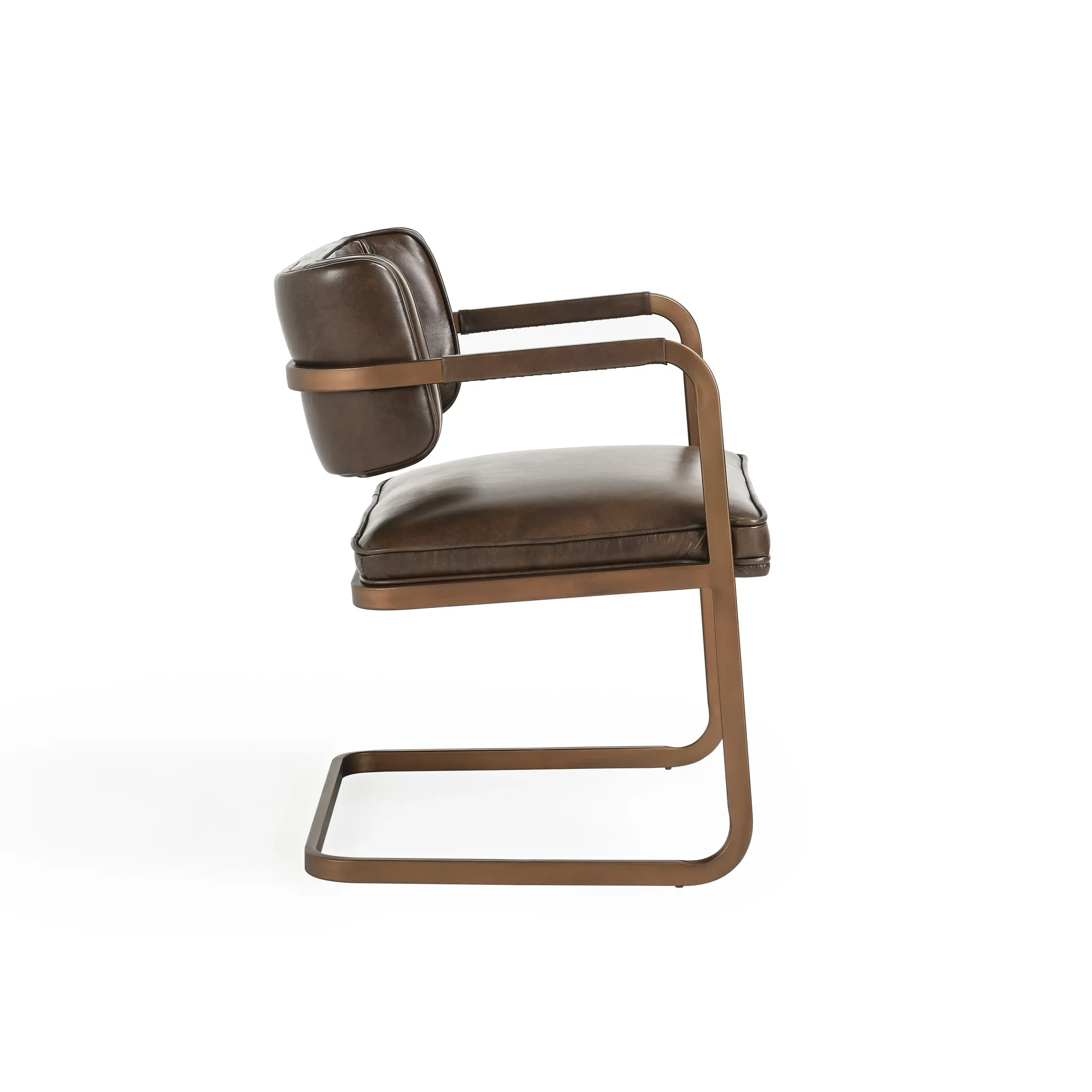 Mando Brown Upholstered Arm Chair